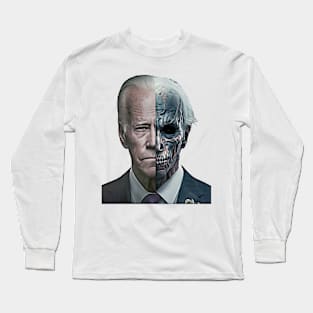 Two-Faced Politicians Presidential Election 2024 Joe Biden Long Sleeve T-Shirt